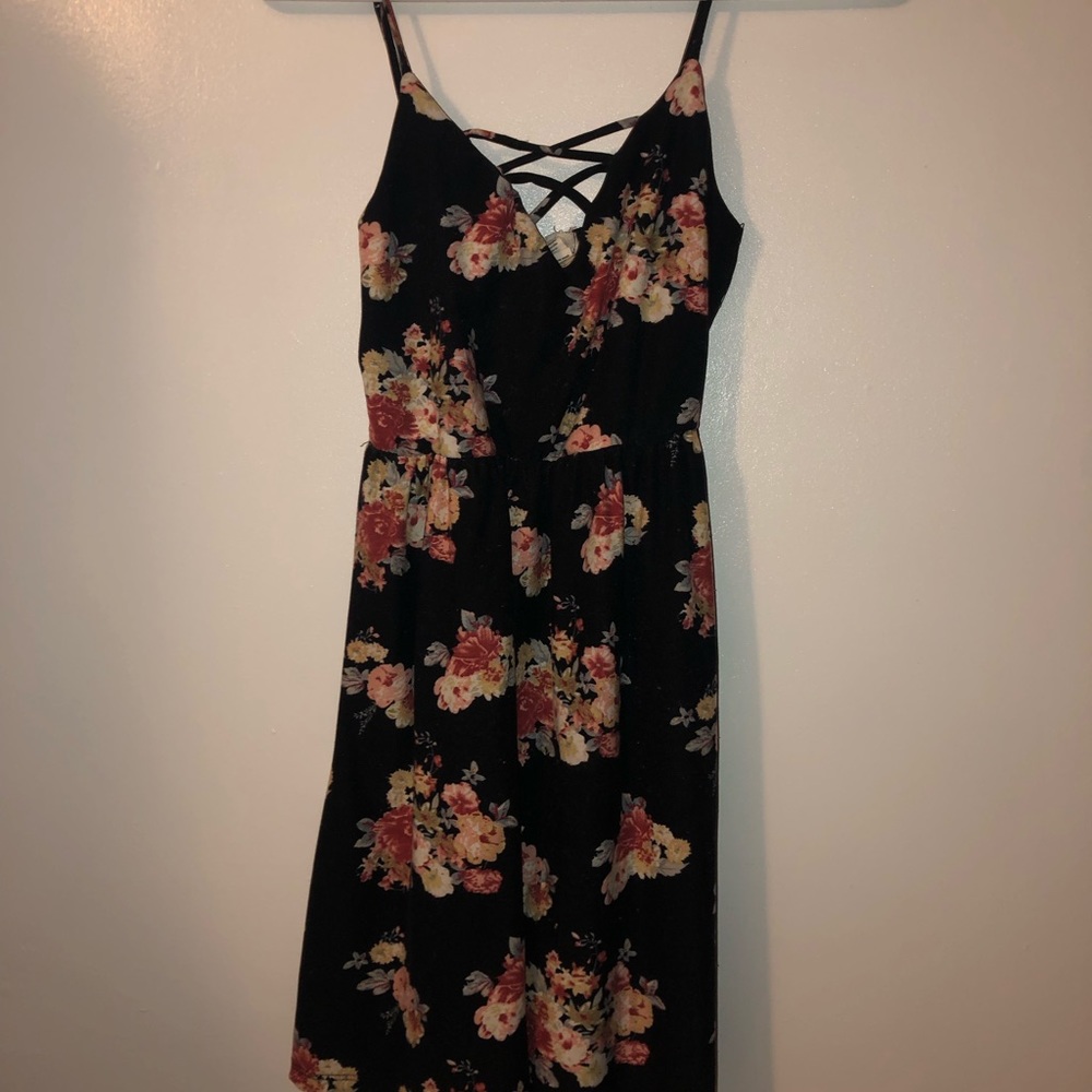black floral dress